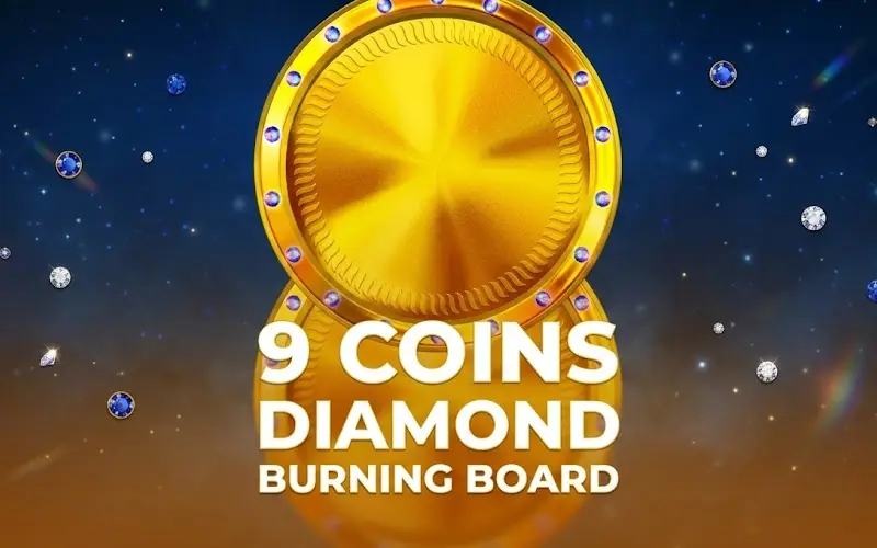 Reúne monedas y diamantes para ganar el bote en 9 Coins: Diamond Burning Board dentro de Jugabet Casino.