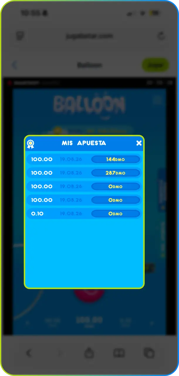 Examina tus estadísticas anteriores al revisar tu historial de apuestas promocionales en Jugabet.
