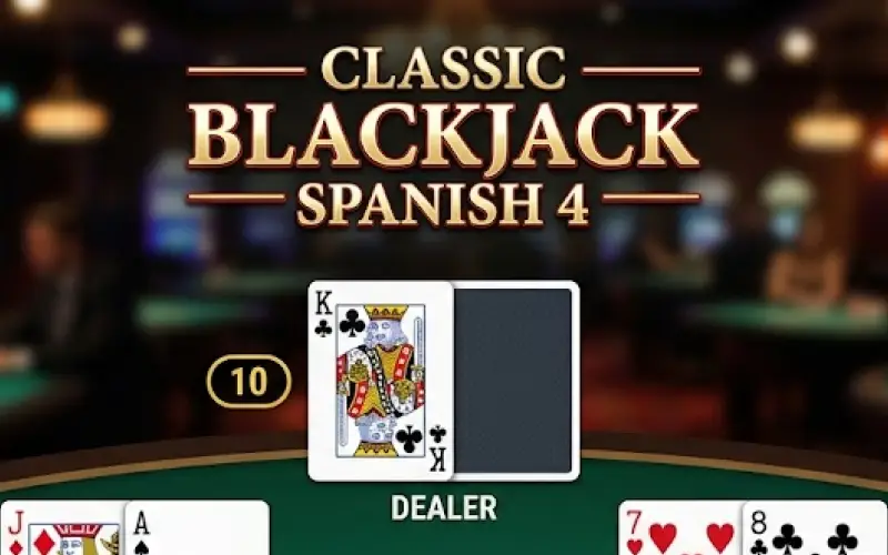 Sumérgete en rápidas rondas de 21 jugadas en español con Classic Blackjack Spanish 4 en Jugabet Casino.