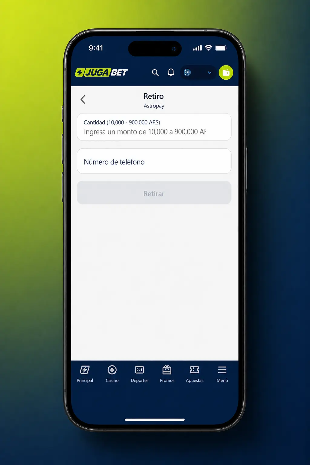 Pasos para retirar dinero de Jugabet: acceso, selección de método y confirmación de retiro desde Argentina