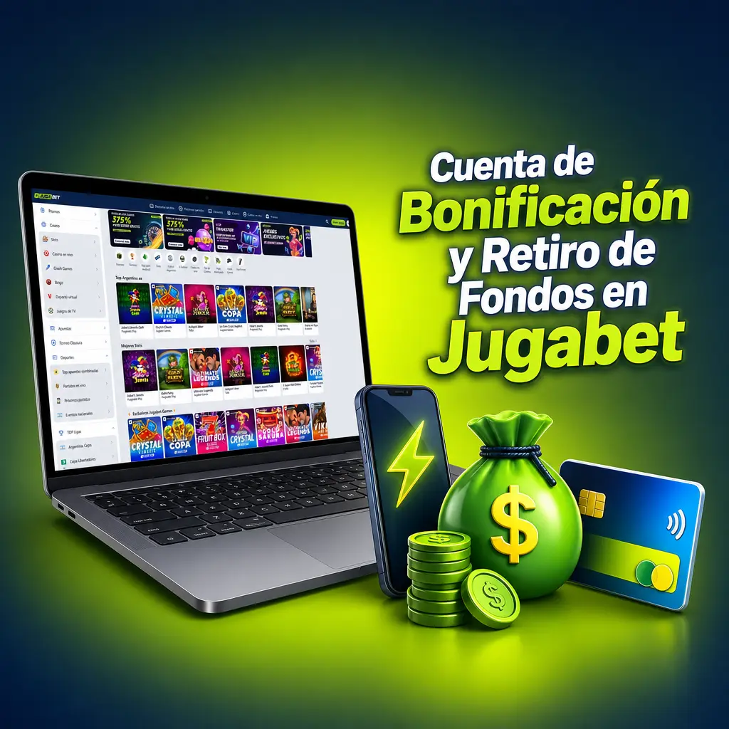 Cuenta de bonificación en Jugabet: retiro de fondos y condiciones de rollover para liberar el bono al saldo real