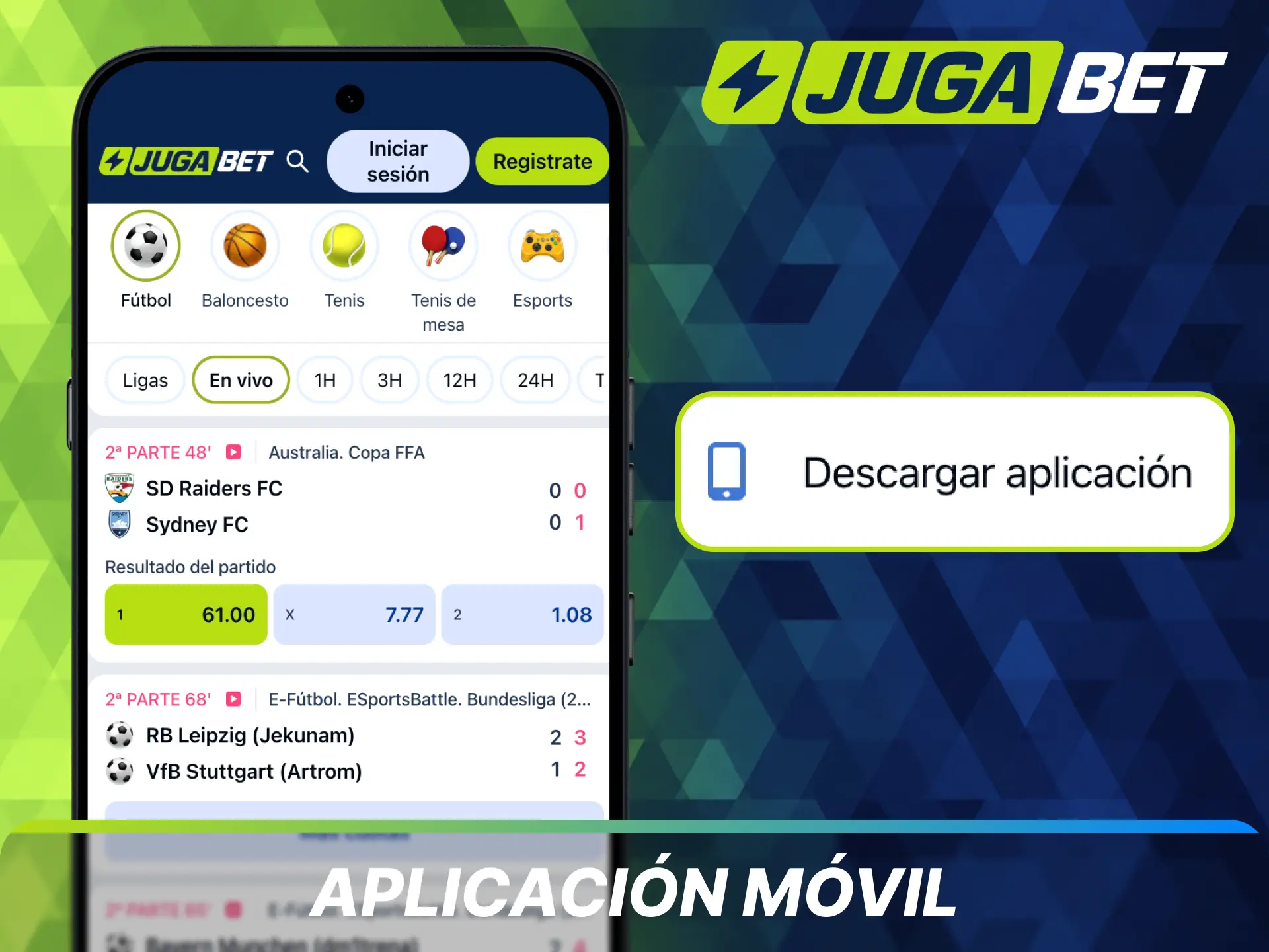 Descarga la Aplicación móvil Jugabet en Argentina para disfrutar de tus juegos de casino y apuestas deportivas desde cualquier dispositivo.