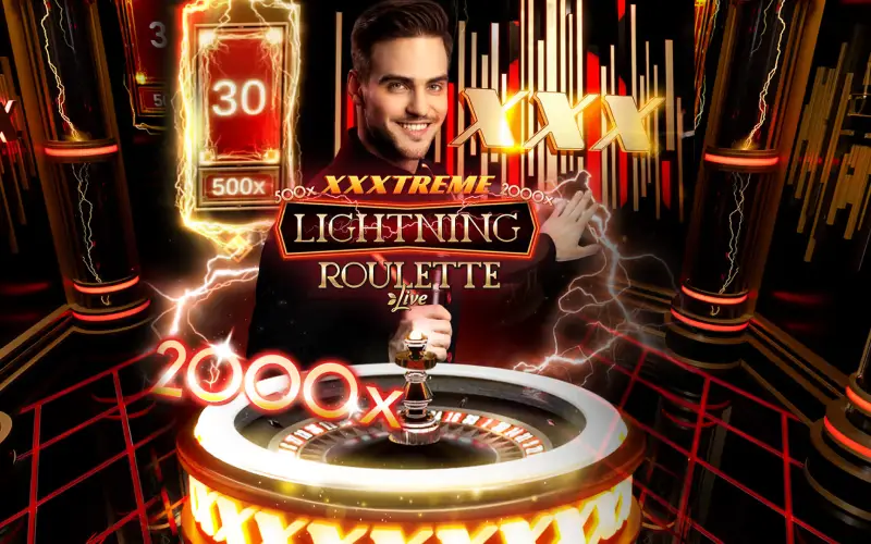 Experimenta la máxima adrenalina con los rayos multiplicadores de XXXtreme Lightning Roulette en Jugabet Casino.